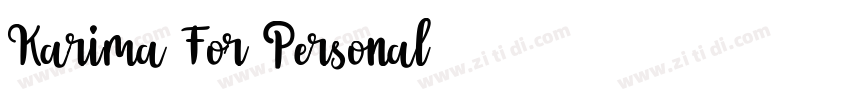 Karima For Personal字体转换